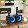 REXUS SD-317 (Bl) - караоке колонка, LED подсветка, Bluetooth, USB