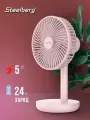 Вентилятор настольный с зарядкой USB Type-C, Steelberg, STL-SF0601M-PN, розовый