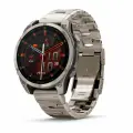 Умные часы Garmin Fenix 8 47 mm, AMOLED Sapphire bare titanium, graphite with a titanium band 010-02904-40
