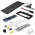 Аксессуары VELERCART для пароочистителей Karcher SC EasyFix: для окон, ковров, текстиля, 3 салфетки, ручная, мощное сопло, со скребком, 3 щетки и мешок