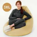 F78 Кресло мешок XXXL СТАНДАРТ+ Светло-Бежевый 3XL Oxford, бескаркасное