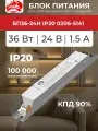 БП36-24Н IP20 0206-5141 аргос Блок питания 36 Вт 24 В 1.5 А для светодиодных лент и модулей IP20