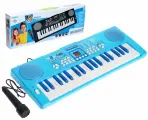 Синтезатор «Нежность» с микрофоном, 37 клавиш, цвет голубой