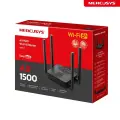 Роутер Mercusys MR62X, Dual-band, Wi-Fi 6, AX1500, гигабитный, двухдиапазонный черный, 4 антенны
