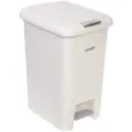 Ведро для мусора с педалью 'Elegance' 20л, белое, удобное, пластиковое