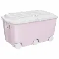Ящик для игрушек 'Пластишка' на колесах, 66.5л, розовый, 685х395х385мм