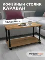 Кофейный столик на колесиках прямоугольный