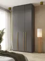 Шкаф для одежды 3-х дверный с антресолью, Графит, 2600х1200х520 мм