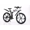 Горный складной велосипед на дисках GROM, городской, 26 дюймов / взрослый, мужской и женский для прогулки / скоростной, спортивный велик для подростков белый черный