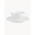 Чайная пара чашка с блюдцем белая фарфор кофейный набор на 1 перс. 400 мл. Jasper