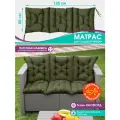 Матрас для садовой мебели, качелей 50х125 см с завязками, влагостойкий, хаки