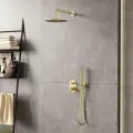 Душевая система с тропическим душем, термостатический, без излива Vieir V403563-S золото