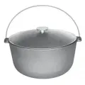 Казан биол чугунный походный, с крышкой и дужкой, 12 л (0712)