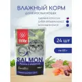Blitz Паучи для кошек Лосось с индейкой, кусочки в соусе 85гр (1*24шт)