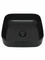 AQM5011 Раковина накладная квадратная, цвет черный матовый. 390x390x130