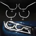 Новые светодиодные фары, лампы DRL, акриловые трубки, световые линии, волоконные высокие для BMW 7 серии G11 G12 2016 2017 2018, Right side (2 piece)