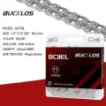 BUCKLOS Велосипедная цепь MTB 12/11 скоростей серебристая/золотая нержавеющая сталь