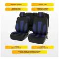 Чехлы на сиденья автомобильные в машину универсальные весь салон PSV Lotos Next (Черный-Синий), экокожа