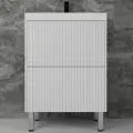 Тумба с раковиной Style Line Стокгольм 60 белый рифленый софт
