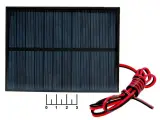 Солнечная батарея 84*112мм 6V 0.18A 1.1W с выводами 1м