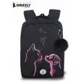 Рюкзак школьный GRIZZLY с карманом для ноутбука 13, двумя отделениями, анатомической спинкой, для девочки RG-666-5/1