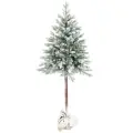 Искусственная ель на ножке ЮТА, заснеженная, хвоя литая+ПВХ, 150 см, BEATREES 1041315