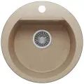 Мойка для кухни каменная POLYGRAN ATOL-460, Бежевая, Врезная, Круглая (Песочный)