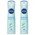Nivea Дезодорант-спрей женский Энергия свежести,150 мл, 2 шт