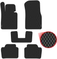 Автомобильные коврики EVA для BMW 3 VI F30 задний привод (2011-2019), чёрные с чёрным кантом, ячейка - ромб