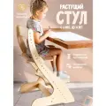 Растущий стул детский для школьника Друг Кузя Павлин лакированный