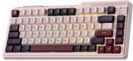 KZZI K75 Lite Nezuko Purple Rainbow Axis Switch, фиолетовый/бордовый, игровая клавиатура