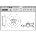 Диск тормозной SD1020 (58411-2H300), SANGSIN SD1020