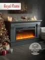 Камин электрический напольный Royal Flame модель Monaco в цвете серый графит с очагом Vision 42 LED