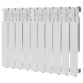 Радиатор алюминиевый КМ 500 мм 10 секций 1 боковое подключение белый