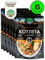 Готовое блюдо Кронидов Котлета с гречей Готовая еда/ Консервы натуральные Набор 6 шт. по 250 г