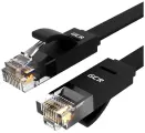 Greenconnect Патч-корд PROF плоский прямой 20.0m, UTP медь кат.6, черный, позолоченные контакты, 30 AWG, GCR-LNC616-20.0m, ethernet high speed 10 Гбит/с, RJ45, T568B Greenconnect RJ45(m) - RJ45(m) Cat. 6 U/UTP PVC 20м чёрный (GCR-LNC616-20.0m)