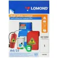 Пленка LOMOND для ч/б и цветных лазерных принтеров, самоклеящаяся, белая, 80 мкм, А4, 25 шт 2810003