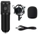 Конденсаторный микрофон BM-800, металлический держатель паук, ветрозащита, черный
