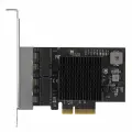 RTL8125B 4 порты Gigabit Server Card 2.5G RJ45 PCI-EX4 Адаптер