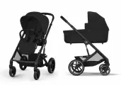 Коляска 2 в 1 Cybex Balios S Lux 2025 NEW! moon black на шасси Black