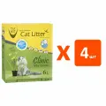 VAN CAT CLINIC ULTRA SENSITIVE наполнитель комкующийся для туалета кошек с антибактериальным эффектом коробка (5,1 кг х 4 шт)