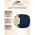 Пряжа Fibra Natura Cottonwood 41130 тёмно-синий (50г/105м, упаковка 5 мотков)