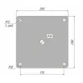 Закладная пластина металлическая с центральным отверстием, фланец квадратный 200х200 - 5 мм. (база колонны, опора для стойки) 10 шт.