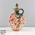 Винтажный графин Виноград в корзине. Фарфор ИФЗ, золочение. Россия, 2000-е.