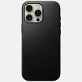 Кожаный чехол Nomad Modern Leather Case для iPhone 16 Pro Max черный (Black)