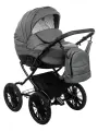 Детская универсальная коляска 2 в 1 Jovola Velino Plus, всесезонная с реверсивным блоком, (Ve 02) темно-серая кожа