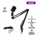 Микрофон винтажный черный, кабель 2.5 м XLR (female) – mini-jack 3.5 mm (male), на пантографе ST с усиленной струбциной