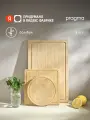 Деревянная разделочная доска Pragma Litop, 3 предмета, бамбук