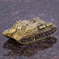 Модель самоходной установки СУ-122 48х21х14 мм бронза