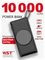 Внешний аккумулятор PowerBank WST Magsafe 922 10000 mAh со встроенными проводами и беспроводной зарядкой